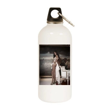 Emanuela de Paula White Water Bottle With Carabiner