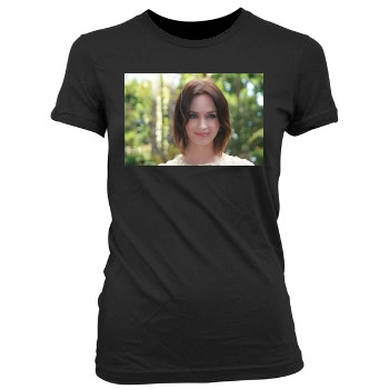Emily Blunt Women's Junior Cut Crewneck T-Shirt