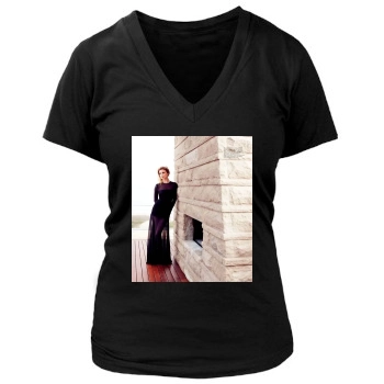 Emily VanCamp Women's Deep V-Neck TShirt