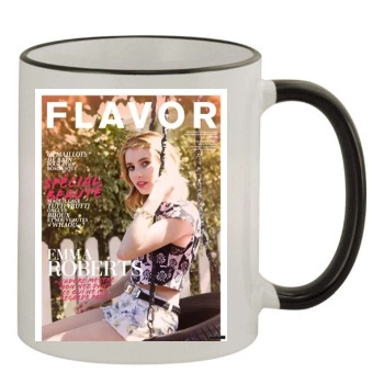 Emma Roberts 11oz Colored Rim & Handle Mug