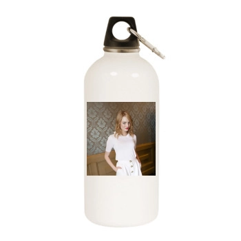 Emma Stone White Water Bottle With Carabiner