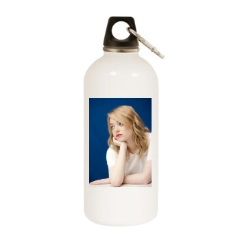 Emma Stone White Water Bottle With Carabiner