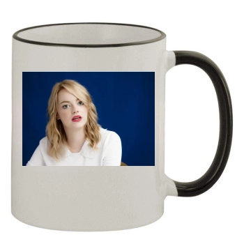 Emma Stone 11oz Colored Rim & Handle Mug