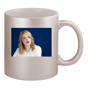 Emma Stone 11oz Metallic Silver Mug