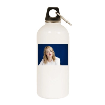 Emma Stone White Water Bottle With Carabiner