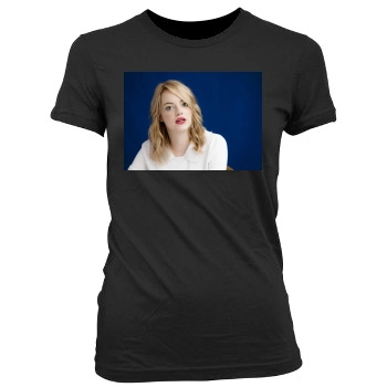 Emma Stone Women's Junior Cut Crewneck T-Shirt