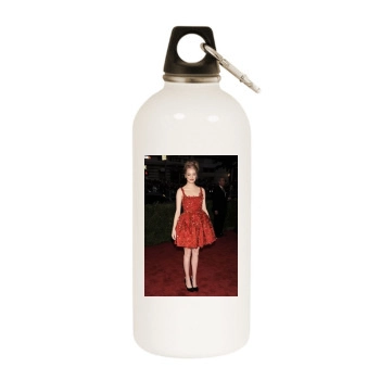 Emma Stone White Water Bottle With Carabiner