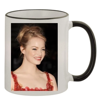 Emma Stone 11oz Colored Rim & Handle Mug