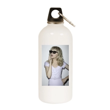 Emma Stone White Water Bottle With Carabiner