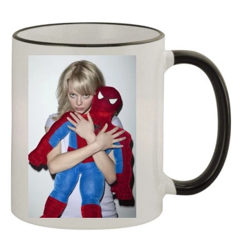 Emma Stone 11oz Colored Rim & Handle Mug