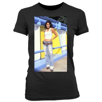 Emmanuelle Chriqui Women's Junior Cut Crewneck T-Shirt