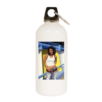 Emmanuelle Chriqui White Water Bottle With Carabiner