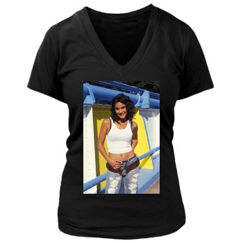 Emmanuelle Chriqui Women's Deep V-Neck TShirt