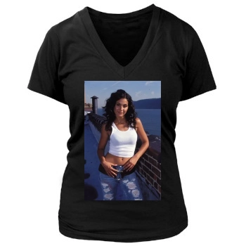 Emmanuelle Chriqui Women's Deep V-Neck TShirt