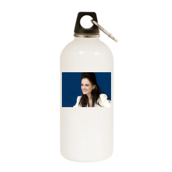 Eva Green White Water Bottle With Carabiner