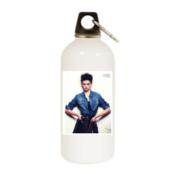 Eva Green White Water Bottle With Carabiner