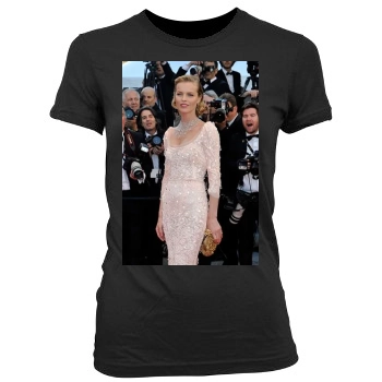 Eva Herzigova Women's Junior Cut Crewneck T-Shirt