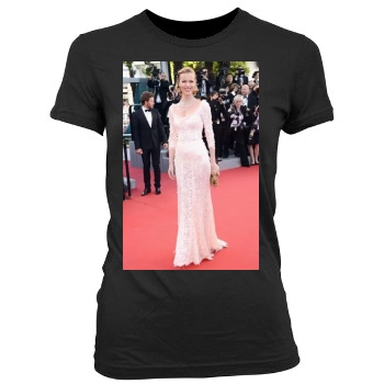 Eva Herzigova Women's Junior Cut Crewneck T-Shirt