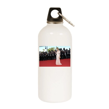 Eva Herzigova White Water Bottle With Carabiner