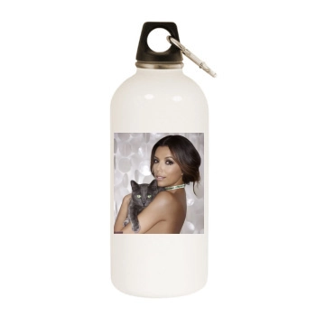 Eva Longoria White Water Bottle With Carabiner