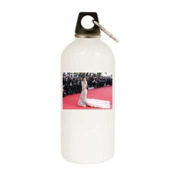 Eva Longoria White Water Bottle With Carabiner