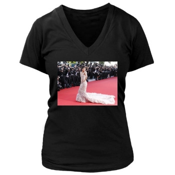 Eva Longoria Women's Deep V-Neck TShirt