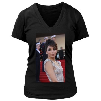 Eva Longoria Women's Deep V-Neck TShirt