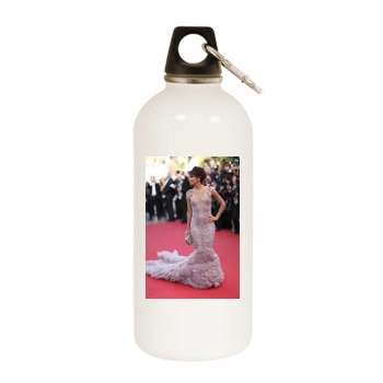 Eva Longoria White Water Bottle With Carabiner