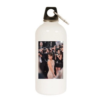 Eva Longoria White Water Bottle With Carabiner