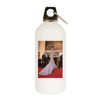 Eva Longoria White Water Bottle With Carabiner