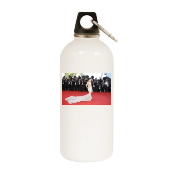 Eva Longoria White Water Bottle With Carabiner