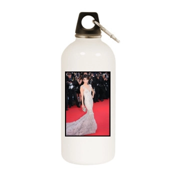 Eva Longoria White Water Bottle With Carabiner