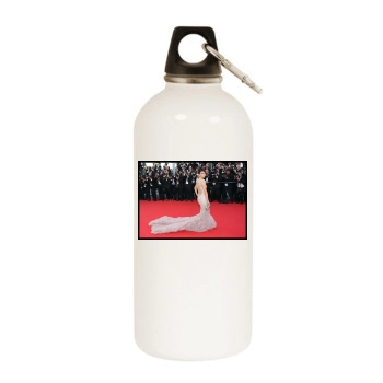 Eva Longoria White Water Bottle With Carabiner