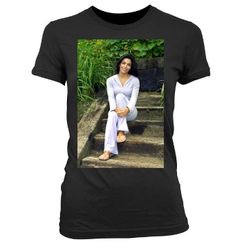 Eva Longoria Women's Junior Cut Crewneck T-Shirt