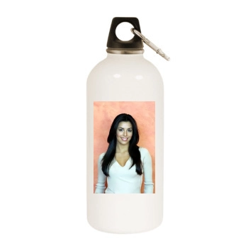 Eva Longoria White Water Bottle With Carabiner