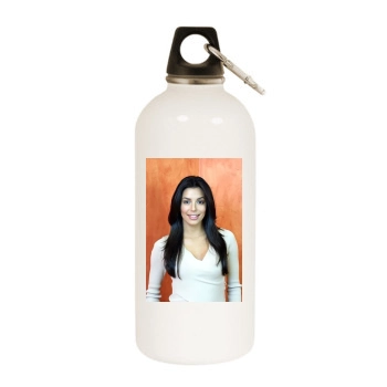 Eva Longoria White Water Bottle With Carabiner