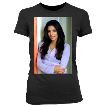 Eva Longoria Women's Junior Cut Crewneck T-Shirt