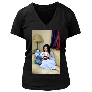 Eva Longoria Women's Deep V-Neck TShirt