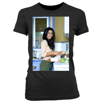 Eva Longoria Women's Junior Cut Crewneck T-Shirt