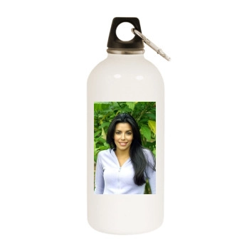 Eva Longoria White Water Bottle With Carabiner