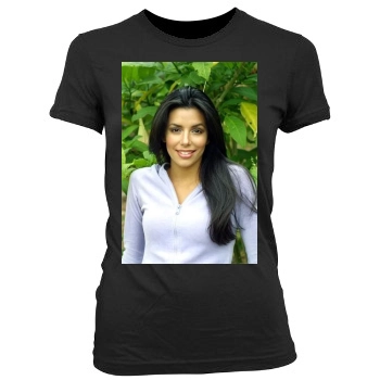 Eva Longoria Women's Junior Cut Crewneck T-Shirt