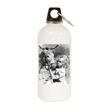 Brigitte Bardot White Water Bottle With Carabiner