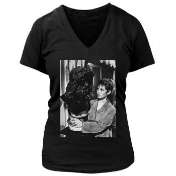 Brigitte Bardot Women's Deep V-Neck TShirt