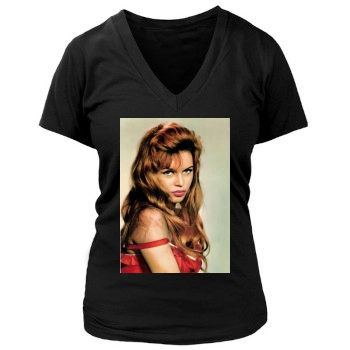 Brigitte Bardot Women's Deep V-Neck TShirt