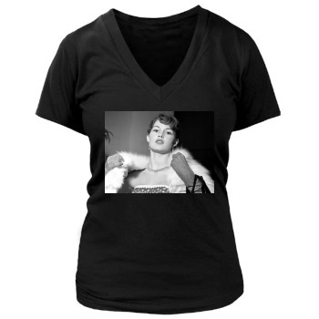 Brigitte Bardot Women's Deep V-Neck TShirt