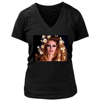 Brigitte Bardot Women's Deep V-Neck TShirt