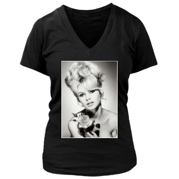 Brigitte Bardot Women's Deep V-Neck TShirt