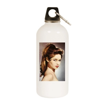 Brigitte Bardot White Water Bottle With Carabiner