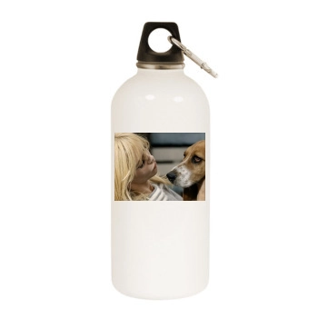 Brigitte Bardot White Water Bottle With Carabiner