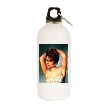 Brigitte Bardot White Water Bottle With Carabiner